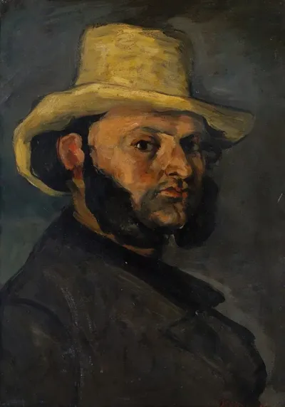 Gustave Boyer B 1840 In A Straw Hat