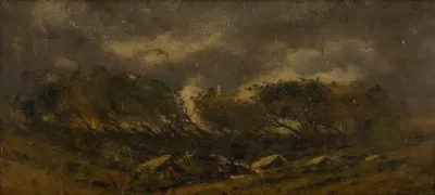 Gypsy Camp During A Storm