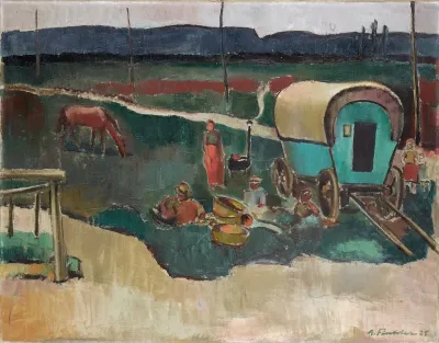 Gypsy Camp In Alsace