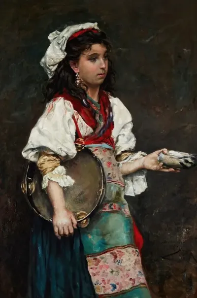 Gypsy Girl Also Titled Spanish Girl