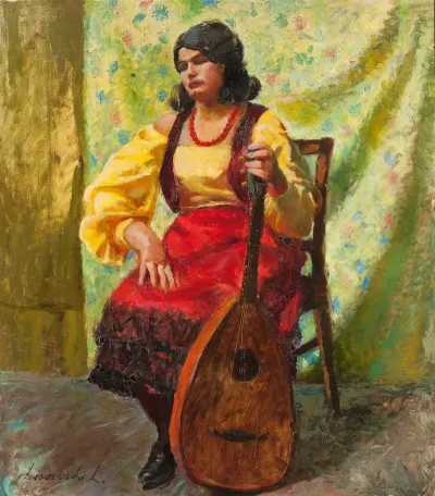 Gypsy Woman With A Mandolin
