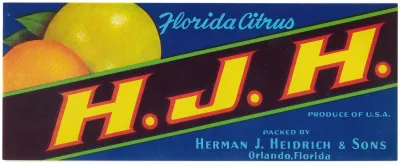 H J H Citrus Label