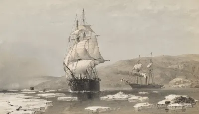 H M S Assistance And Pioneer Breaking Out Of Winter Quarters 1854