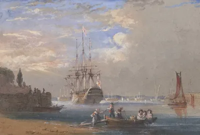 H M S St Vincent At Plymouth