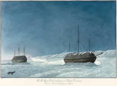 H M Ships Hecla And Griper In Winter Harbour