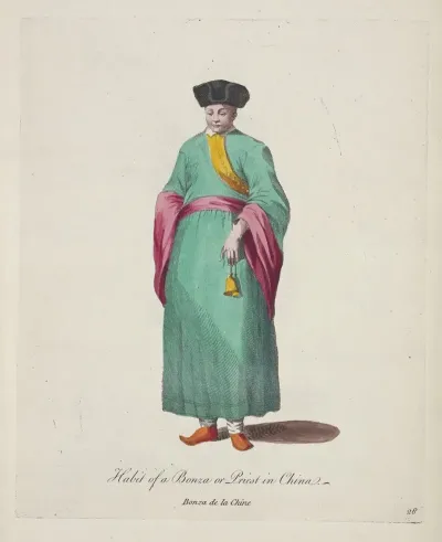 Habit Of A Bonza Or Priest In China Bonza De La Chine