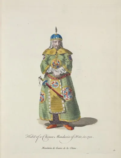 Habit Of A Chinese Mandarin Of War In 1700 Mandarin De Guerre De La Chine