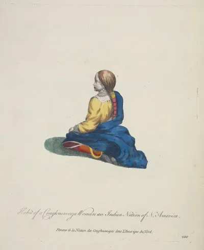 Habit Of A Coughnonaga Woman An Indian Nation Of North America