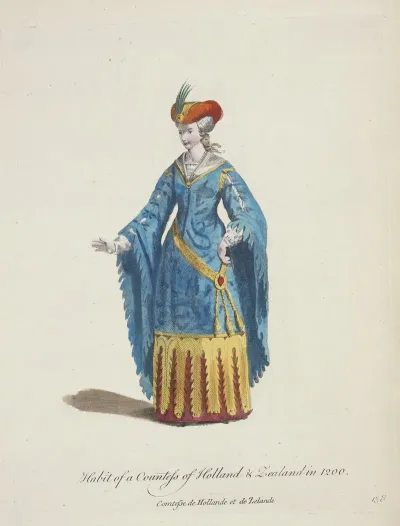 Habit Of A Countess Of Holland And Zealand In 1200 Comtesse De Hollande Et De Zelande