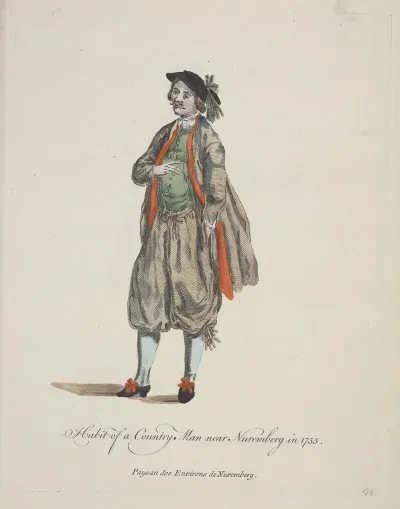 Habit Of A Country Man Near Nuremberg In 1755 Paysan De Environs De Nuremberg