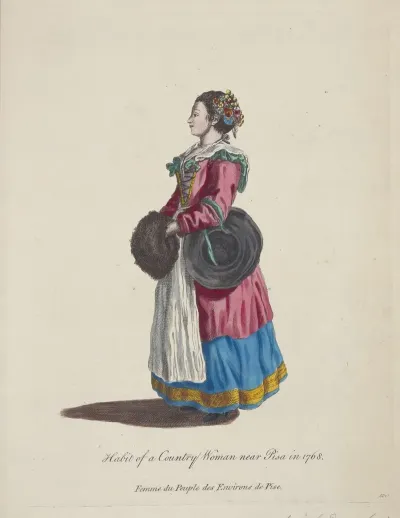 Habit Of A Country Woman Near Pisa In 1768 Femme Du Peuple Des Environs De Pise