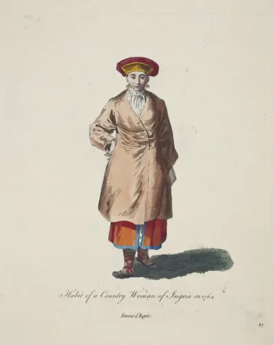 Habit Of A Country Woman Of Ingria In 1764 Femme Dingrie