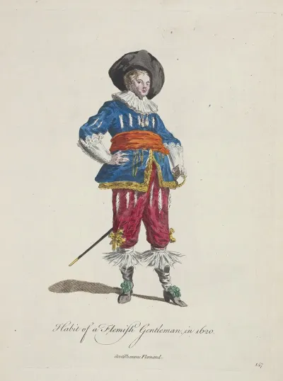 Habit Of A Flemish Gentleman In 1620 Gentilhomme Flamand