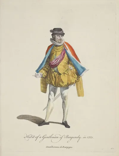 Habit Of A Gentleman Of Burgundy In 1581 Gentilhomme De Bourgogne