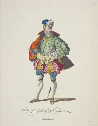 Habit Of A German Nobleman In 1577 Noble Allemand