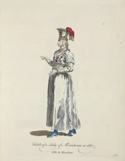Habit Of A Lady Of Macedonia In 1568 Fille De Macedoin