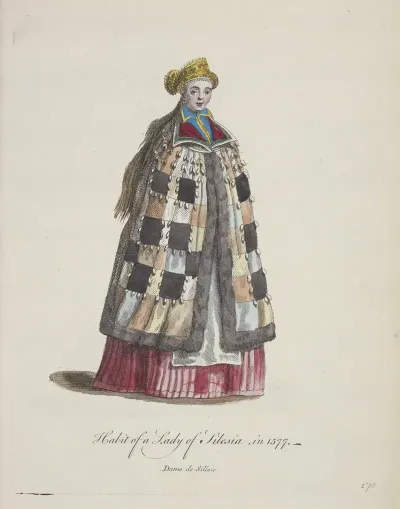 Habit Of A Lady Of Silesia In 1577 Dame De Silesie