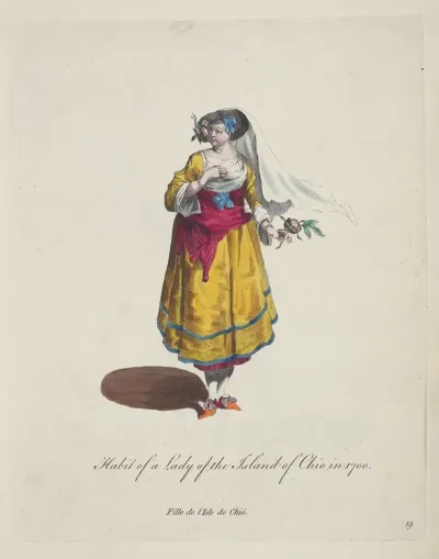 Habit Of A Lady Of The Island Of Chio In 1700 Fille De Lisle De Chio In 1700