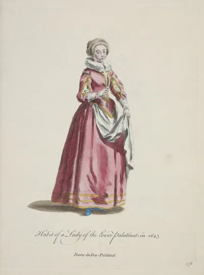 Habit Of A Lady Of The Lower Palatinat In 1643 Dame Du Bas Palatinat