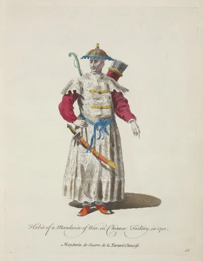 Habit Of A Mandarin Of War In Chinese Tartary In 1700 Mandarin De Guerre De La Tartarie Chinoise