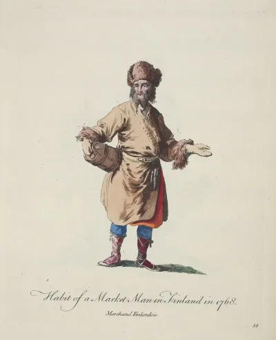 Habit Of A Market Man In Finland In 1768 Marchand Finlandois