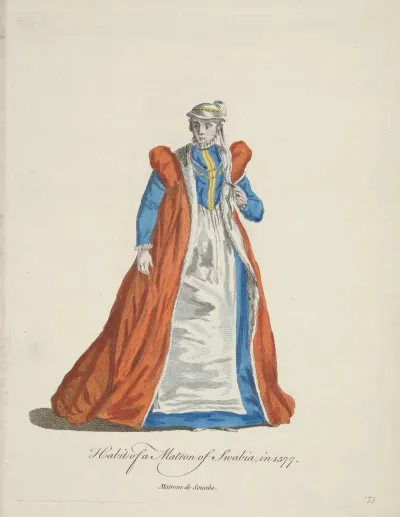 Habit Of A Matron Of Swabia In 1577 Matrone De Souabe