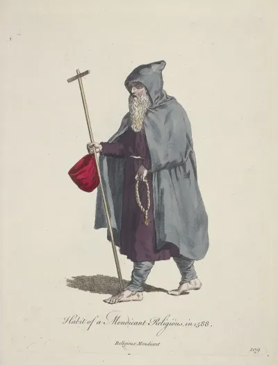 Habit Of A Mendicant Religious In 1588 Religious Mendicant