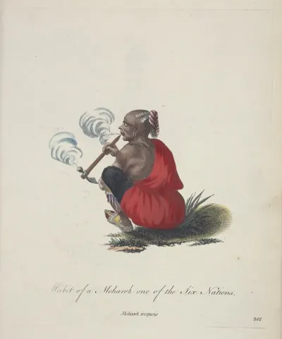 Habit Of A Mohawk One Of The Six Nations Mohawk Iroquois