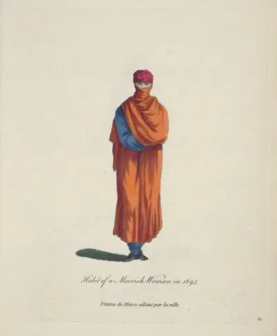 Habit Of A Moorish Woman In 1695 Femme De Maroc Allant Par La Ville