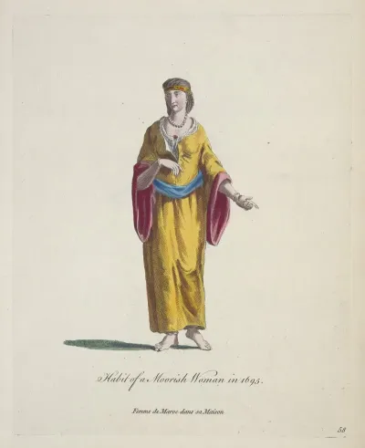 Habit Of A Moorish Woman In 1695 Femme De Moroc Dans Sa Maison