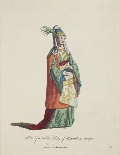 Habit Of A Noble Lady Of Alexandria In 1581 Dame De Alexandrie