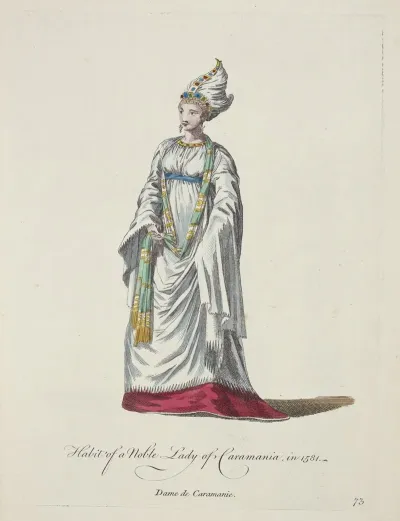 Habit Of A Noble Lady Of Caramania In 1581 Dame De Caramanie