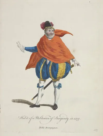 Habit Of A Nobleman Of Burgundy In 1577 Noble Bourguignon