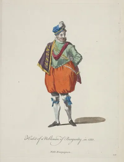 Habit Of A Nobleman Of Burgundy In 1581 Noble Bourguignon