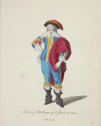 Habit Of A Nobleman Of England In 1640 Noble Anglois