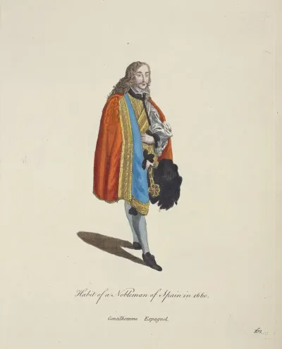 Habit Of A Nobleman Of Spain In 1660 Gentilhomme Espagnol