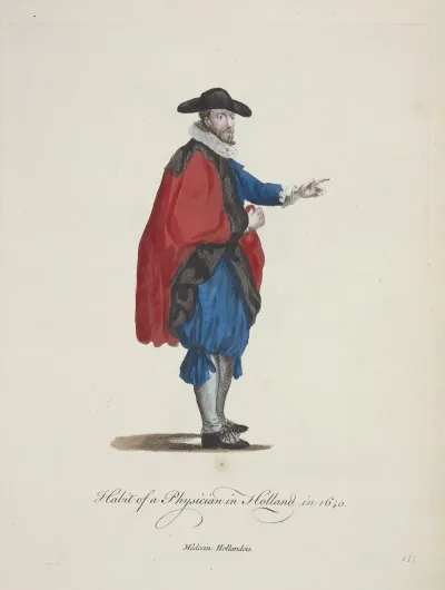 Habit Of A Physician In Holland In 1640 Medecin Hollandois