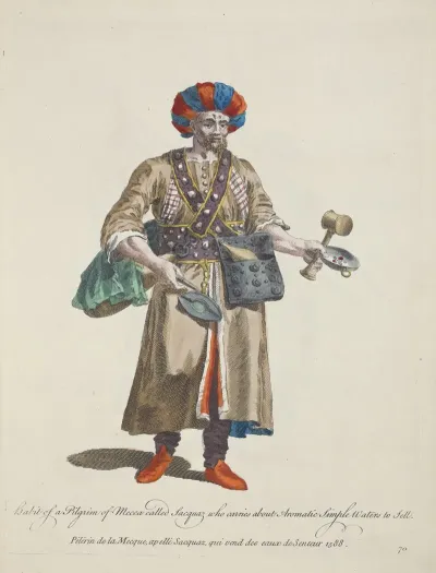 Habit Of A Pilgrim Of Mecca Called Sacquaz Who Carries About Aromatic Simple Waters To Sell