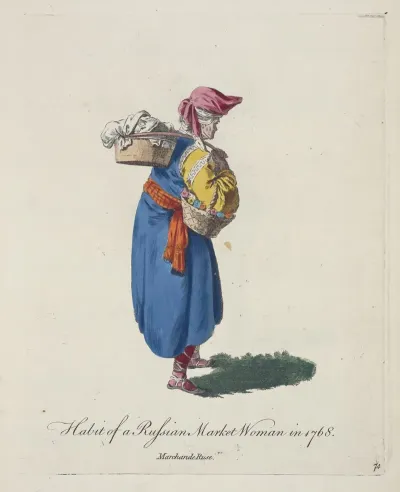 Habit Of A Russian Market Woman In 1768 Marchande Russe