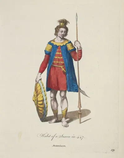 Habit Of A Saxon In 447 Ancien Saxon