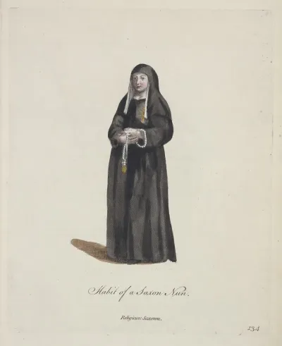 Habit Of A Saxon Nun Religieuse Saxonne