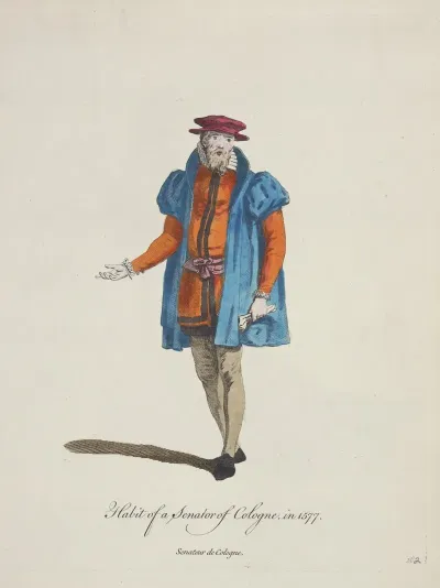 Habit Of A Senator Of Cologne In 1577 Senateur De Cologne