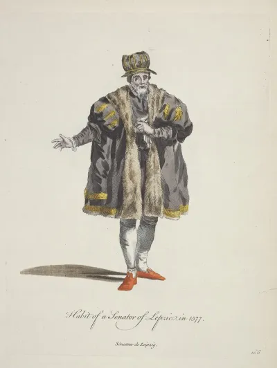 Habit Of A Senator Of Lepzic In 1577 Senateur De Leipzig