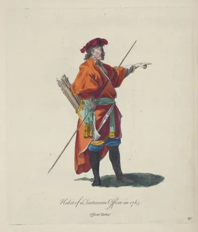 Habit Of A Tartarian Officer In 1765 Officier Tartar