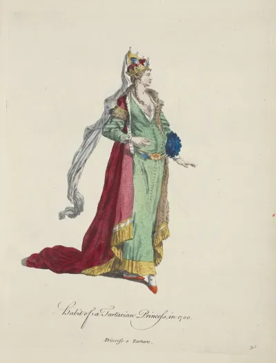Habit Of A Tartarian Princess In 1700 Princess Tartare