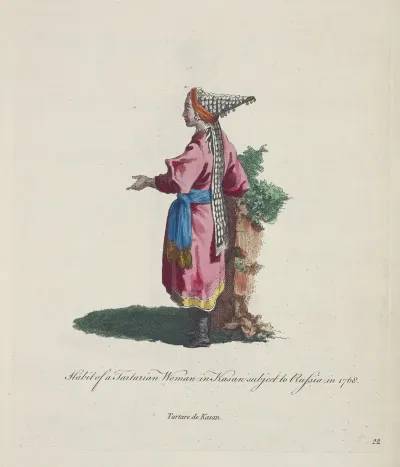 Habit Of A Tartarian Woman In Kasan Subject To Russian In 1768 Tartare De Kasan