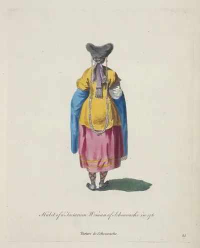 Habit Of A Tartarian Woman Of Schouvache In 1768 Tartare De Schouvache