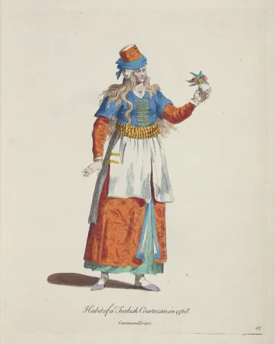 Habit Of A Turkish Courtezan In 1568 Courtisane Turque