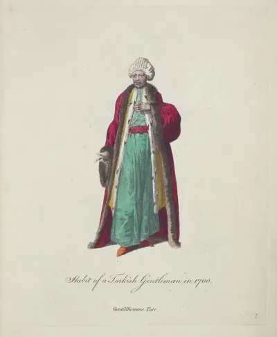 Habit Of A Turkish Gentleman In 1700 Gentillhomme Turc