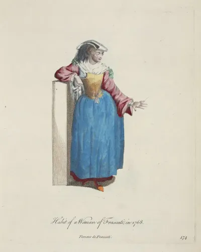 Habit Of A Woman Of Frascati In 1768 Femme De Frascati